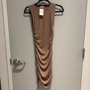 Vanilla Sky Drawstring Midi Dress